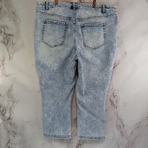 Lane Bryant Jeans Womens 20 Acid Wash Denim High Rise Girlfriend Straight Crop